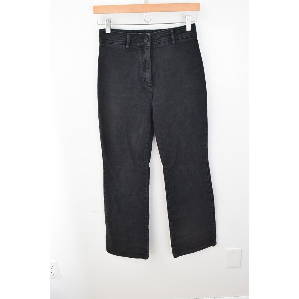 Wilfred Free Pants Womens 2 Black High Rise Straight Leg Denim Jeans 97% Cotton
